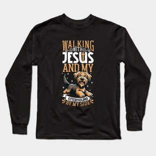 Jesus and dog - Otterhound Long Sleeve T-Shirt